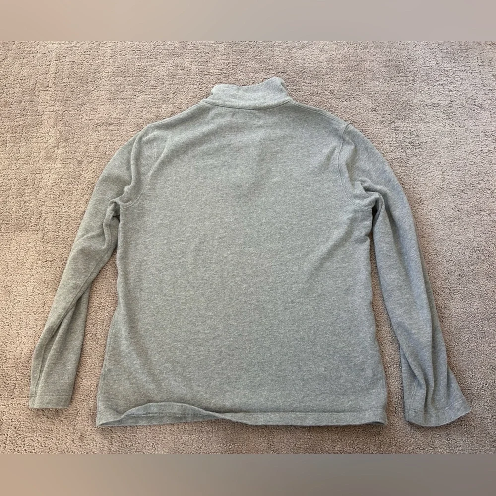 J. Crew Heather Gray Quarter Zip Sweater | Men’s Cotton Pullover | Size S